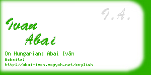 ivan abai business card